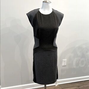 W118 by Walter Baker XS Grey Black Sleeveless Sheath Midi Dress